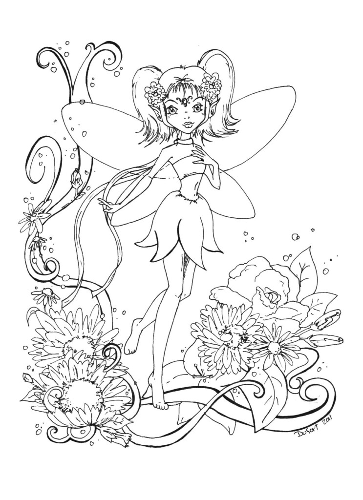 Free Printable Coloring Pages For Adults Dark Fairies At GetDrawings 