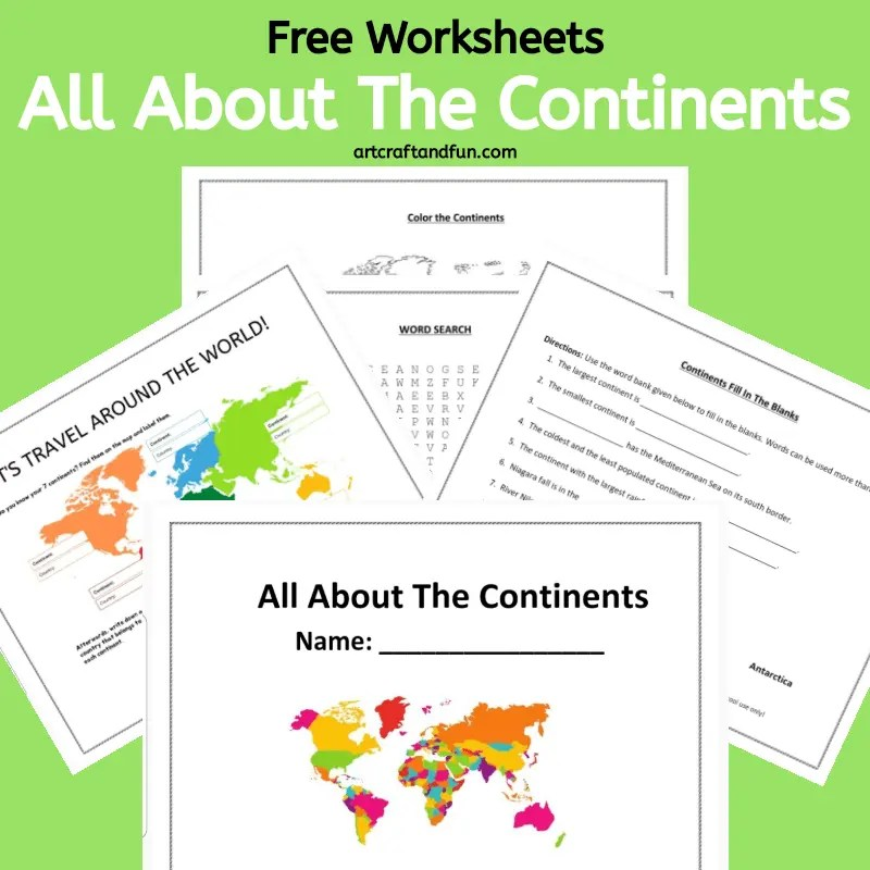 Free Printable Continent Worksheets Printable Word Searches