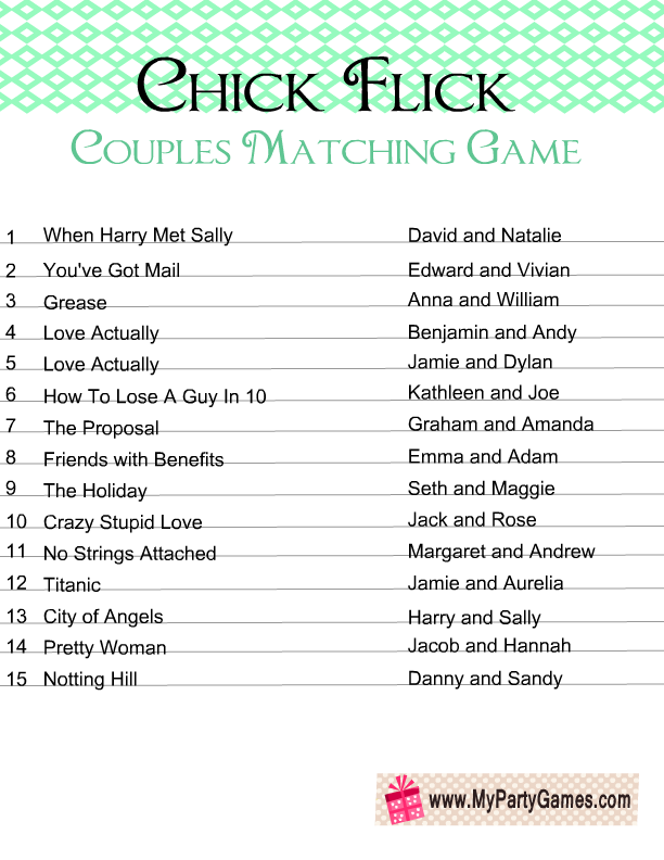 Free Printable Couples Games Free Printable Templates