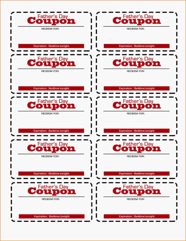 Free Printable Coupon Book Template Printable Sight Words List