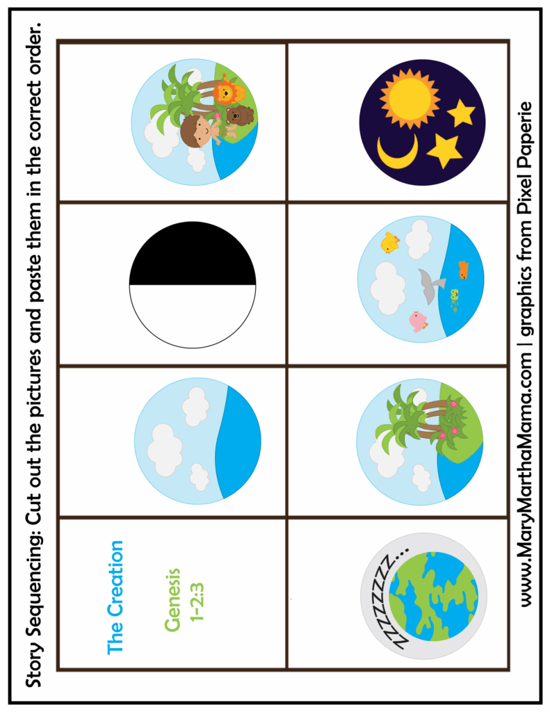 Free Printable Creation Worksheets Printable Worksheets
