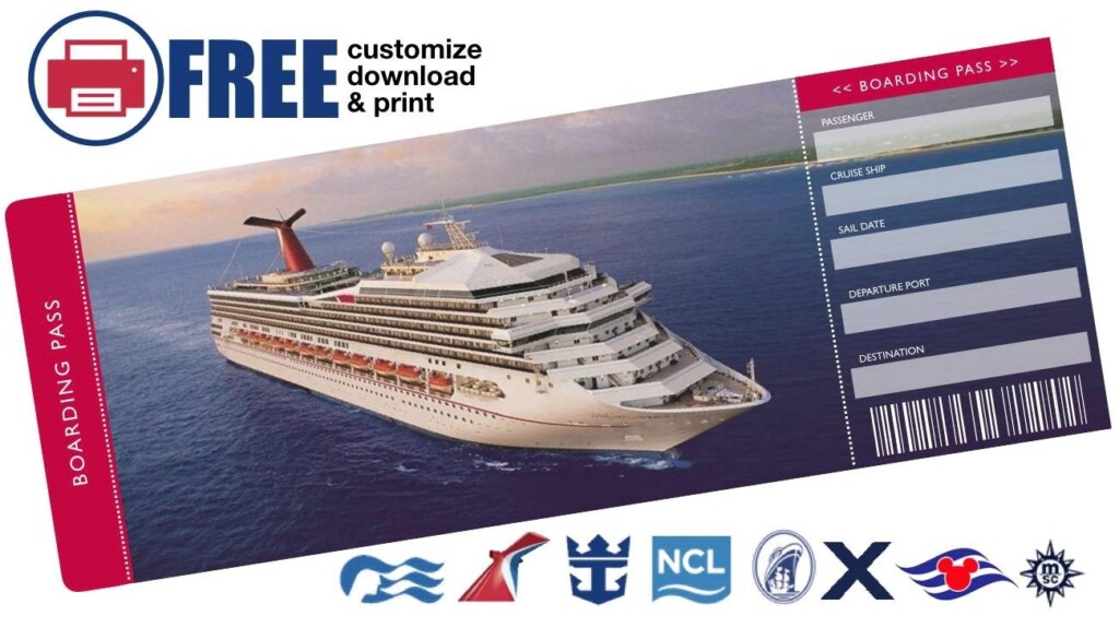 Free Printable Cruise Ticket Template Free Printable
