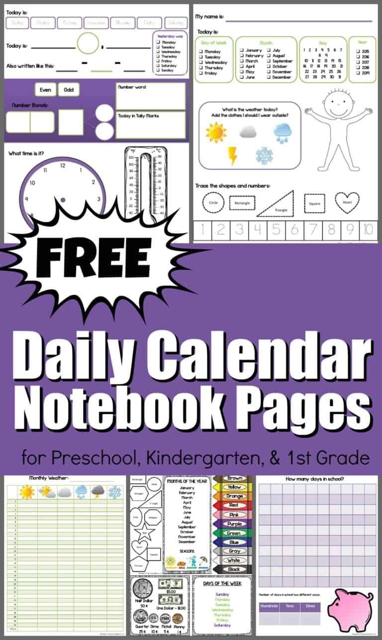 Free Printable Daily Calendar Worksheets Artofit