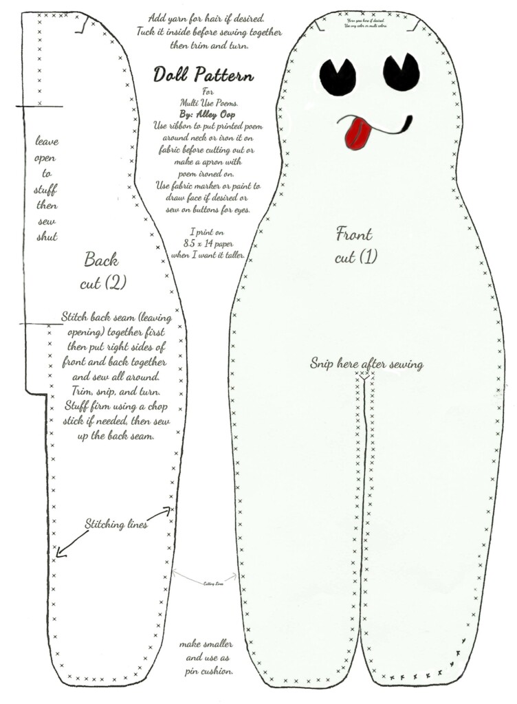 Free Printable Dammit Doll Pattern Free Printable Pattern