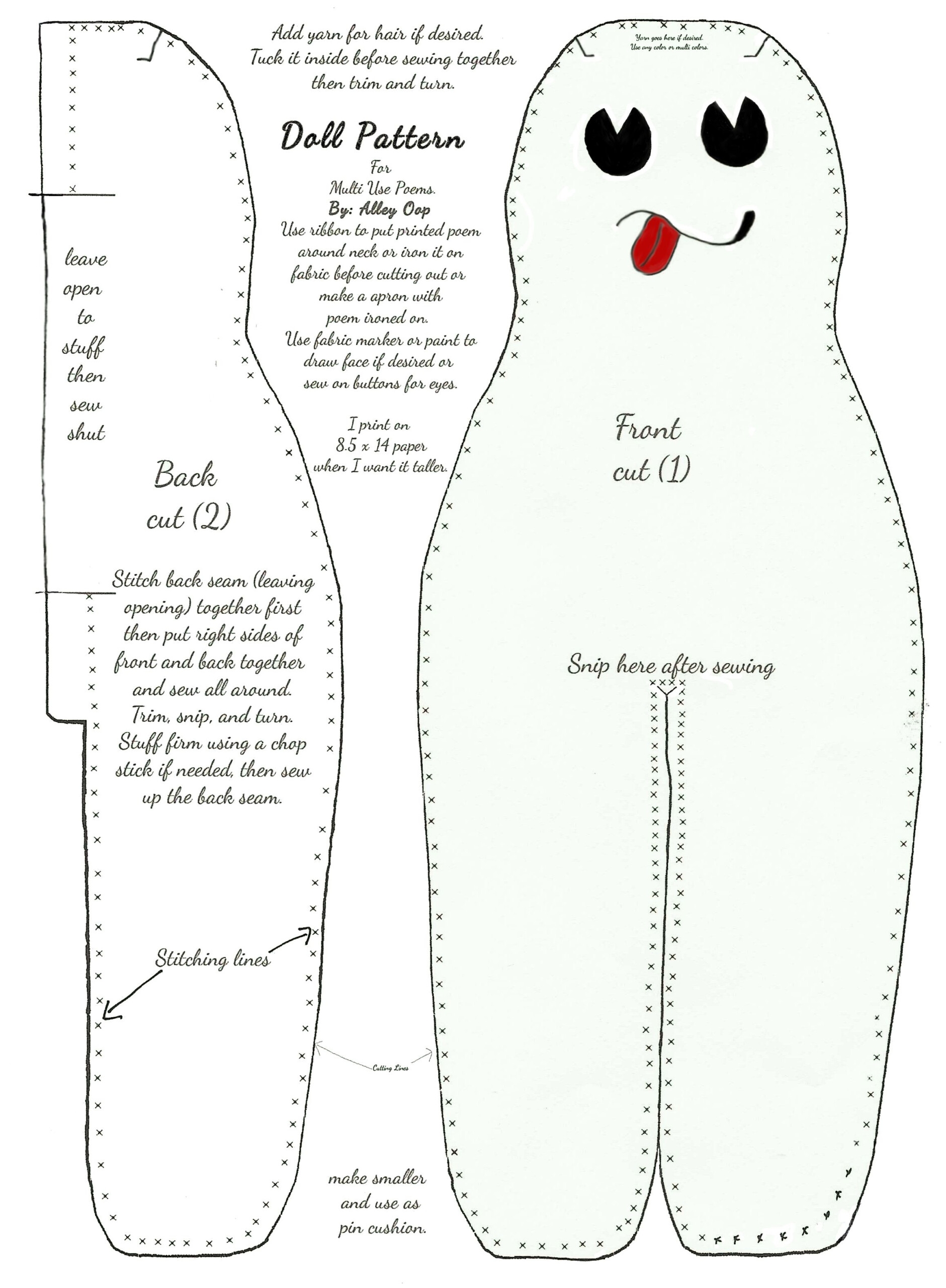 Free Printable Dammit Doll Pattern Free Printable Pattern