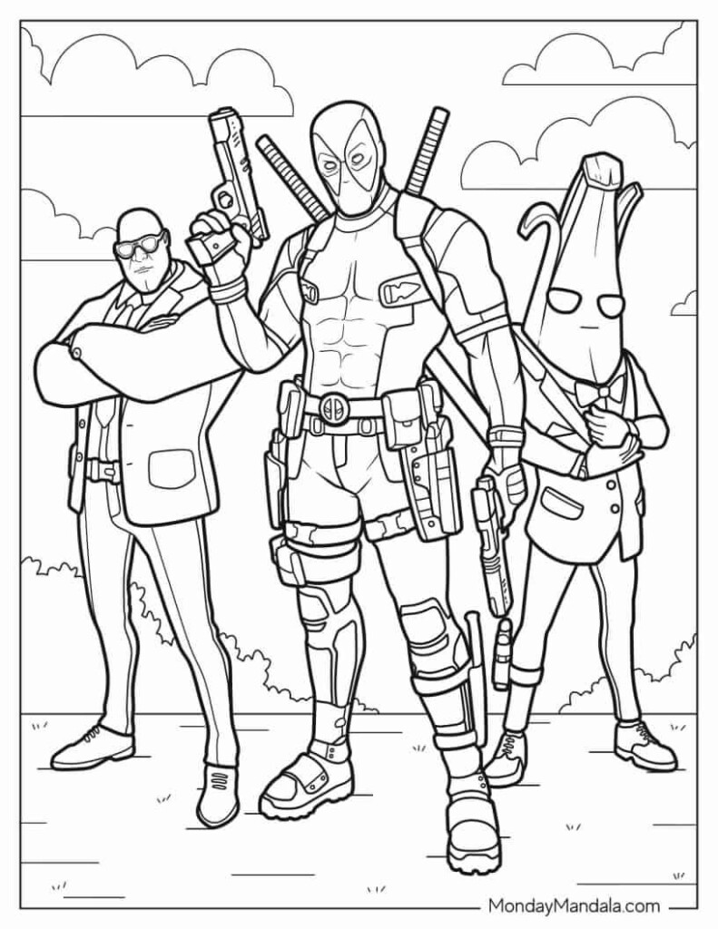 Free Printable Deadpool Coloring Pages Dev onallcylinders