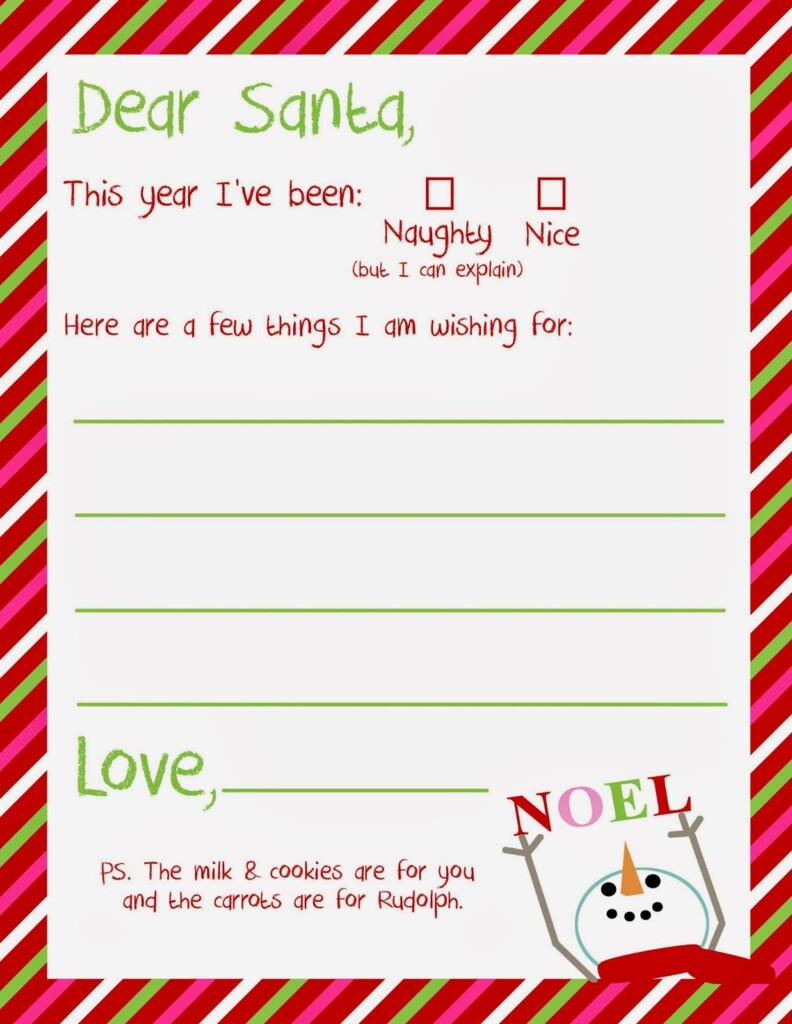 Free Printable Dear Santa