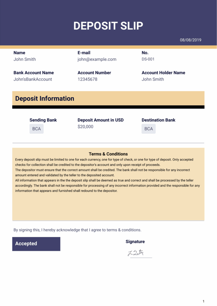 Free Printable Deposit Slips For Practice Download Free Printable 