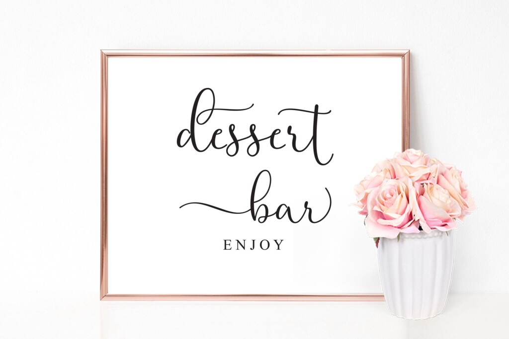 Free Printable Dessert Table Sign Printable Word Searches