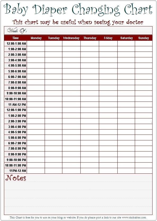 Free Printable Diaper Changing Chart Printable New Year Banners