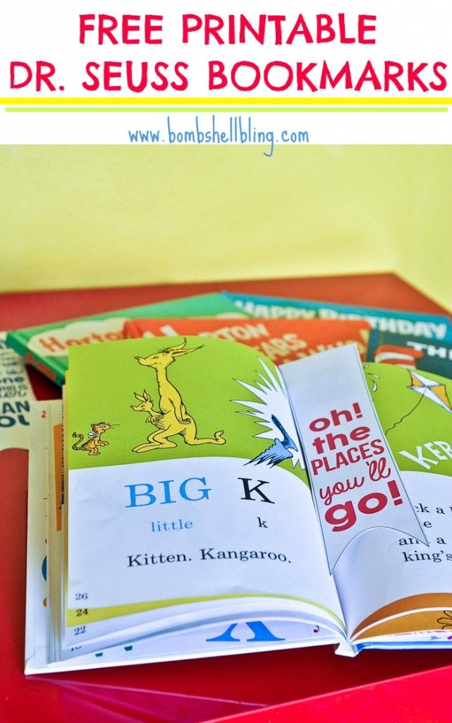 Free Printable Dr Seuss Bookmarks Dr Seuss Birthday Party Seuss Party 