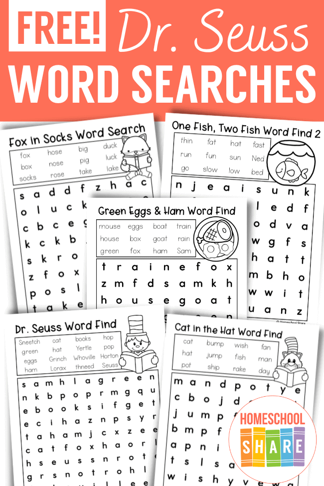 Free Printable Dr Seuss Word Search Word Search Maker