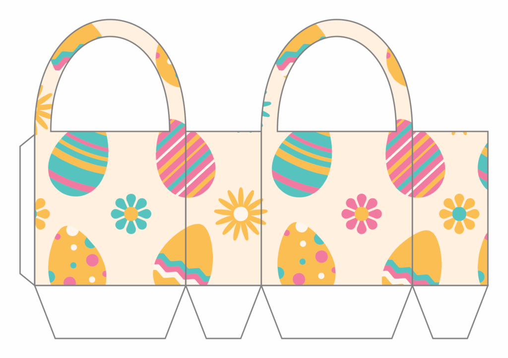 Free Printable Easter Basket Template Printable New Year Banners