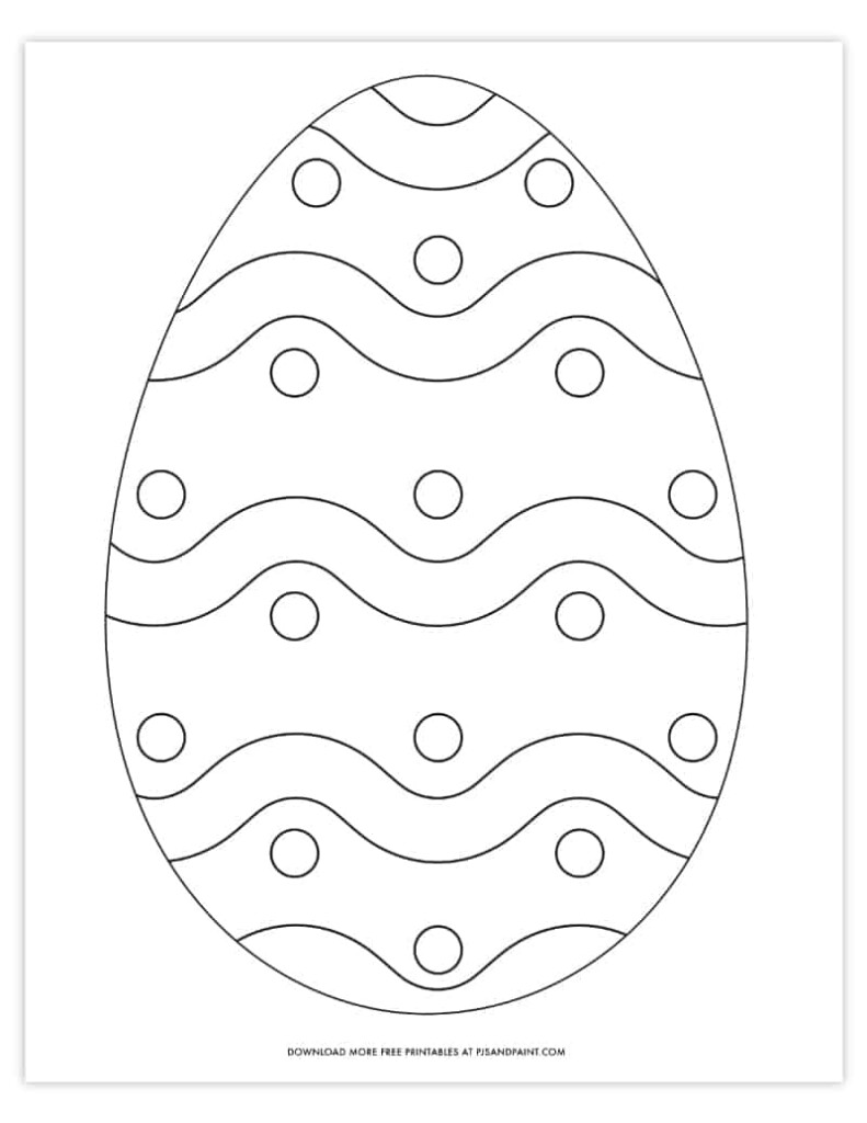 Free Printable Easter Egg Coloring Pages Easter Egg Template