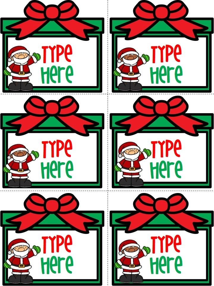 Free Printable Editable Christmas Gift Tags From Santa