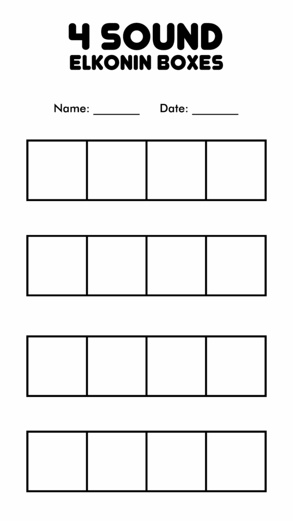 Free Printable Elkonin Boxes Template Printable Templates
