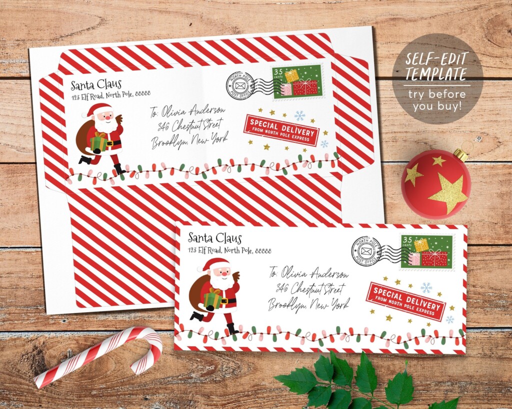 Free Printable Envelope Addressed From Santa Download Free Printable 