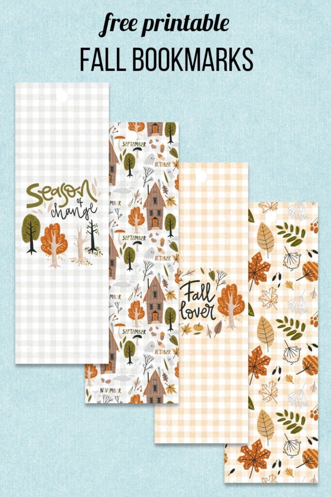 Free Printable Fall Bookmarks Printable New Year Banners
