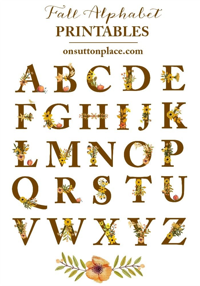 Free Printable Fall Letters