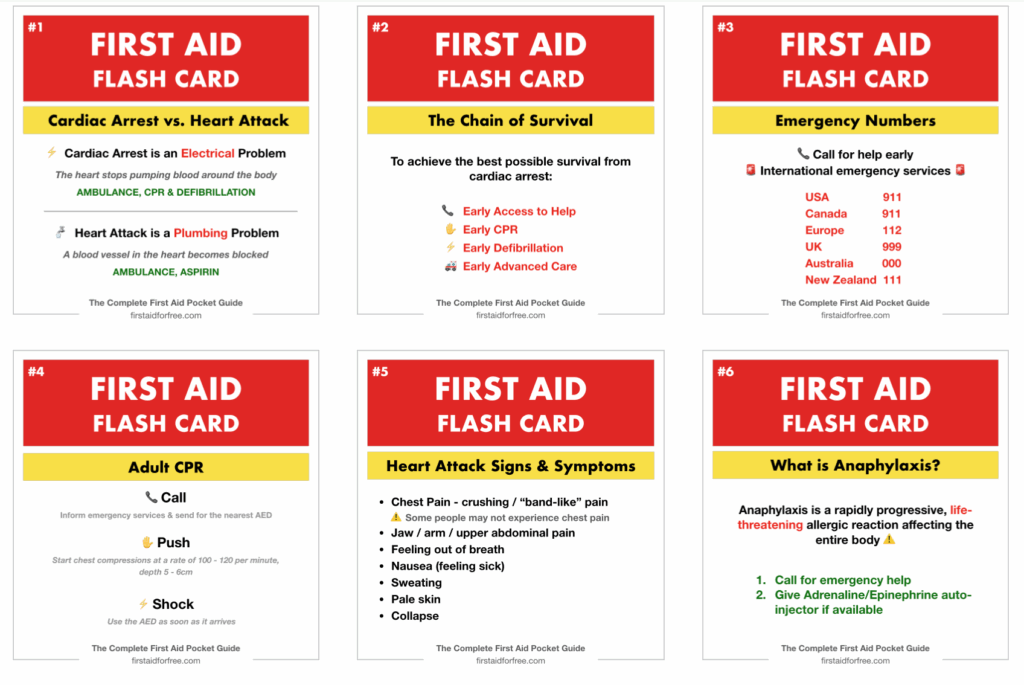 Free Printable First Aid Pocket Guide