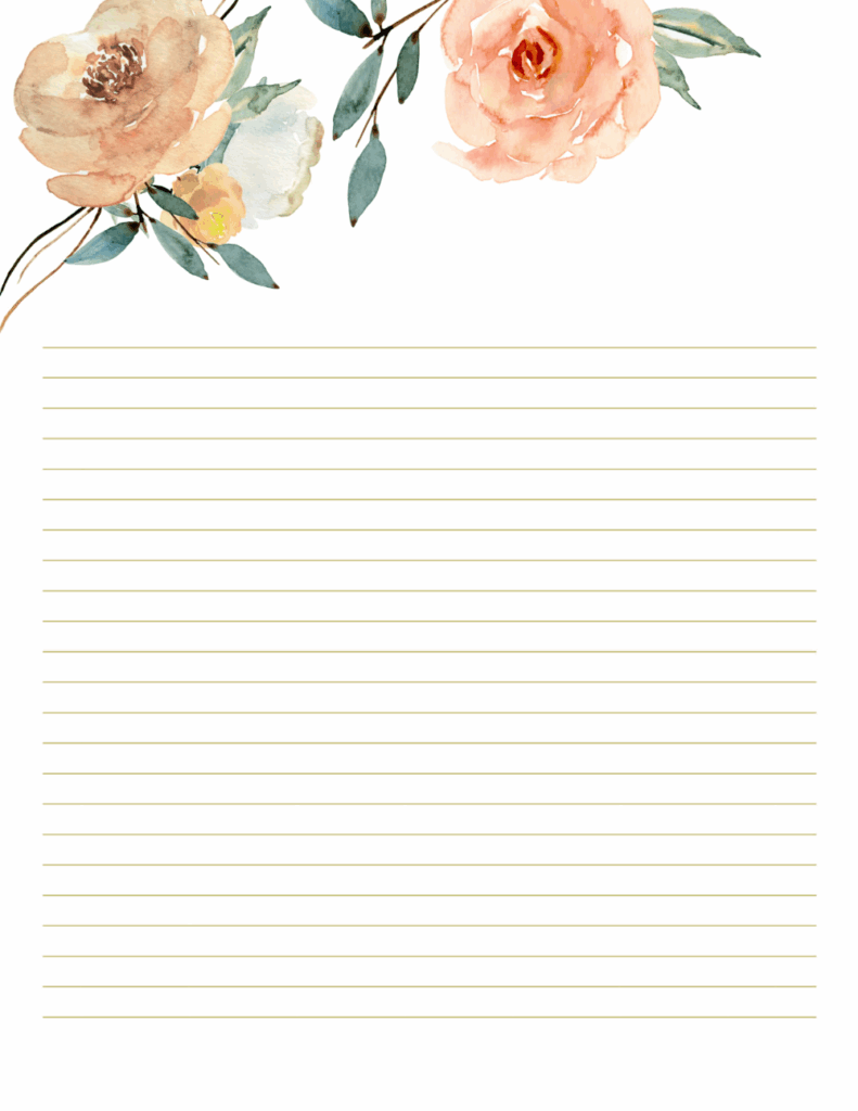 Free Printable Floral Stationery Paper Printable Lined Paper Free 