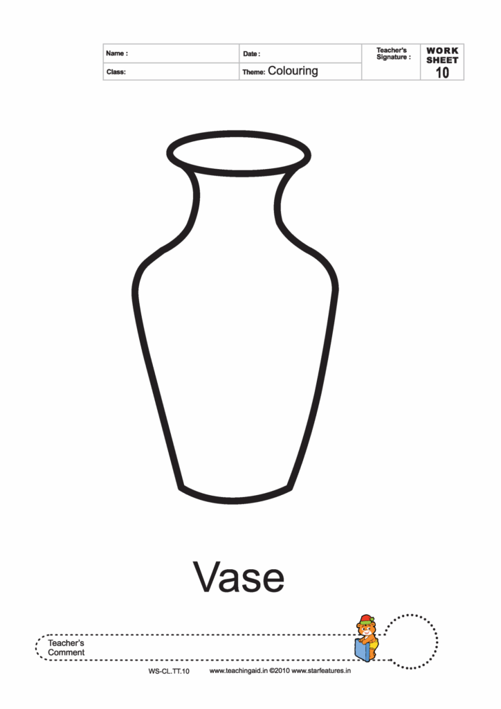 Free Printable Flower Vase Template