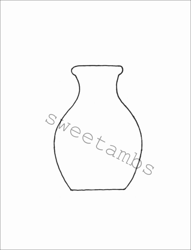 Free Printable Flower Vase Template