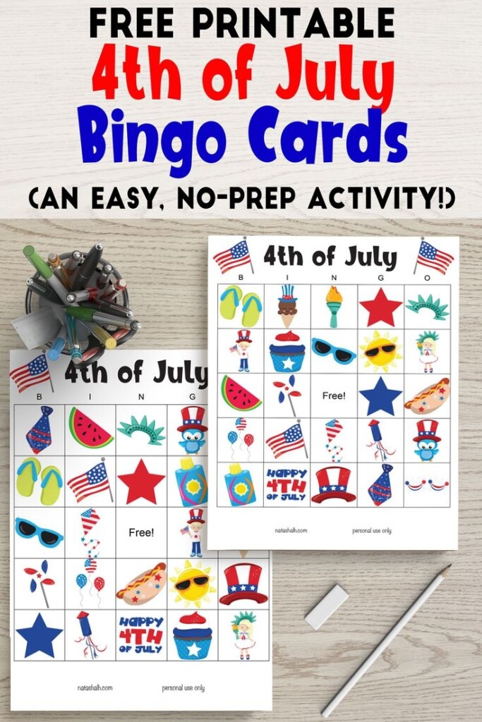 Free Printable Fourth Of July Bingo Fourth Of July Crafts For Kids 