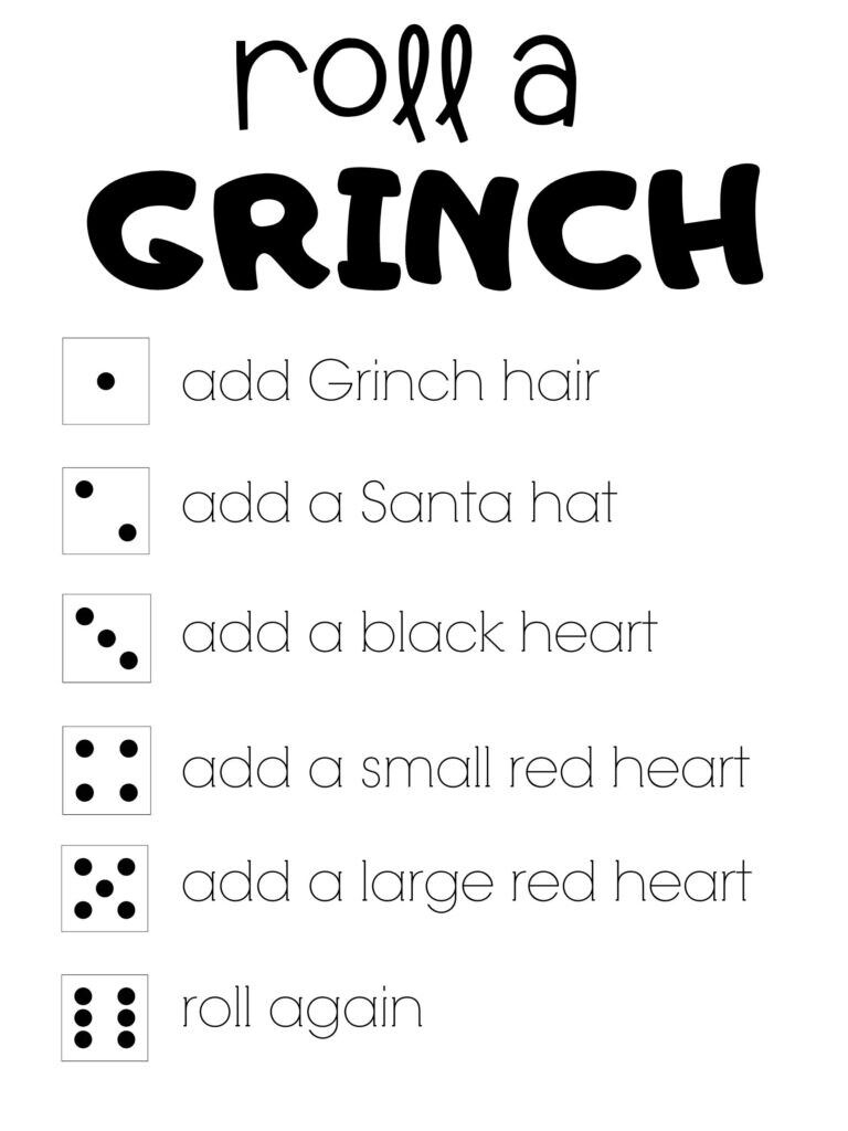 Free Printable Grinch Left Right Game Dev onallcylinders