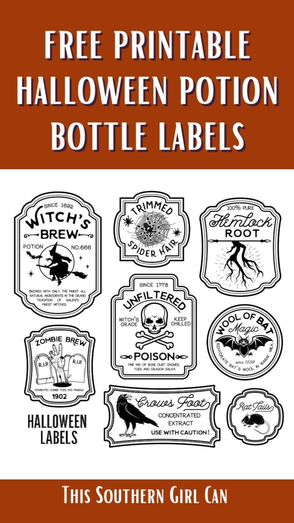 Free Printable Halloween Labels For Bottles And Potions Printable New 