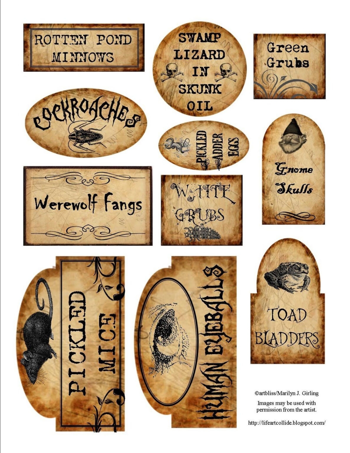 Free Printable Halloween Labels Potions The Graphics Fairy Free