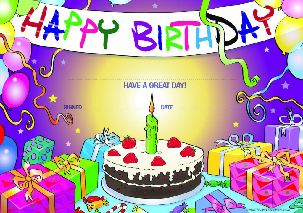Free Printable Happy Birthday Certificate Printable Web This Editable 