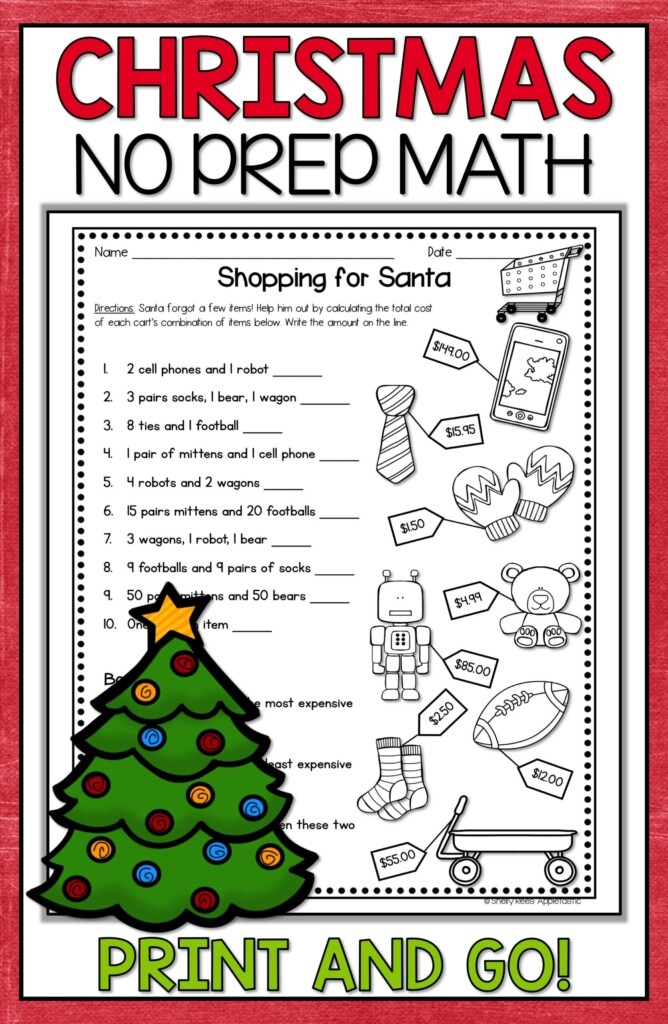 Free Printable Holiday Math Worksheets Lyana Worksheets