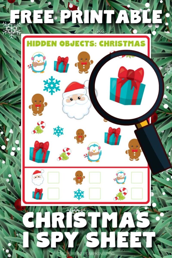 Free Printable I Spy Christmas Pages Hidden Objects Worksheets Library