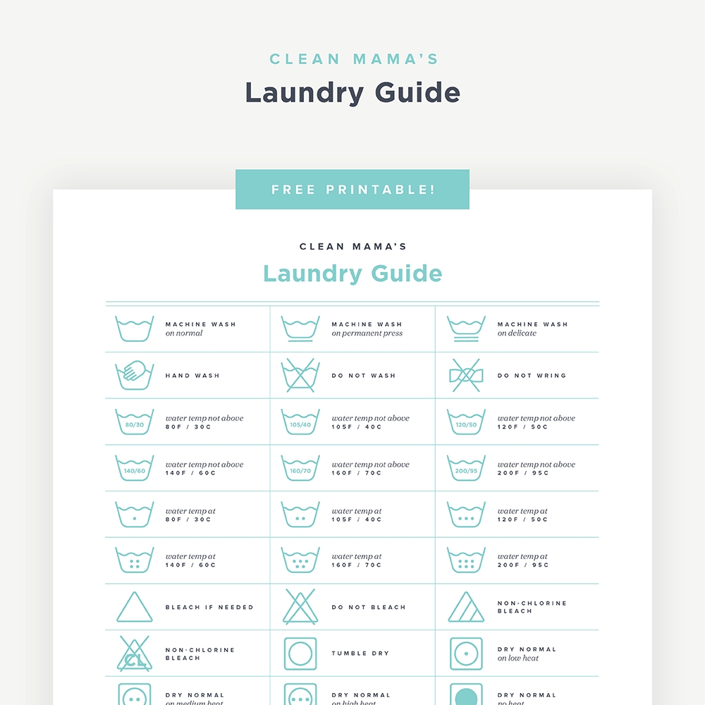 Free Printable Laundry Guide Clean Mama