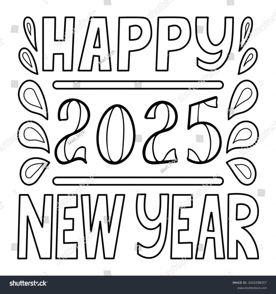 Free Printable New Year Coloring Pages 2025 Free Pdf Yolanda B Sander