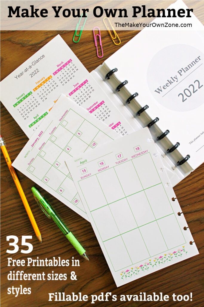 Free Printable Planner Pages PDF Fillable Free Planner Pages