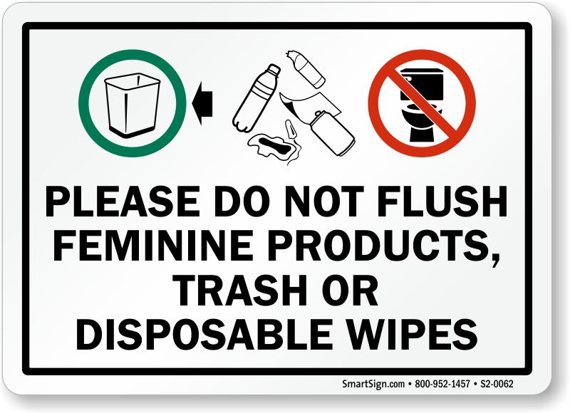 Free Printable Please Do Not Flush Feminine Products Sign Printable 