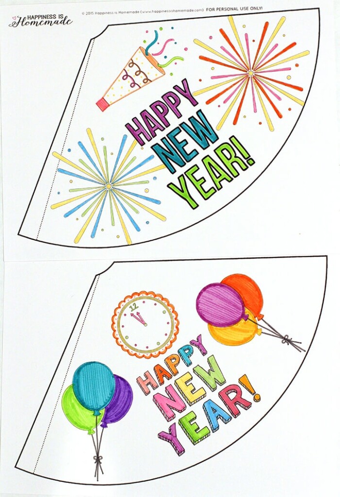 Free Printable Printable New Years Hats