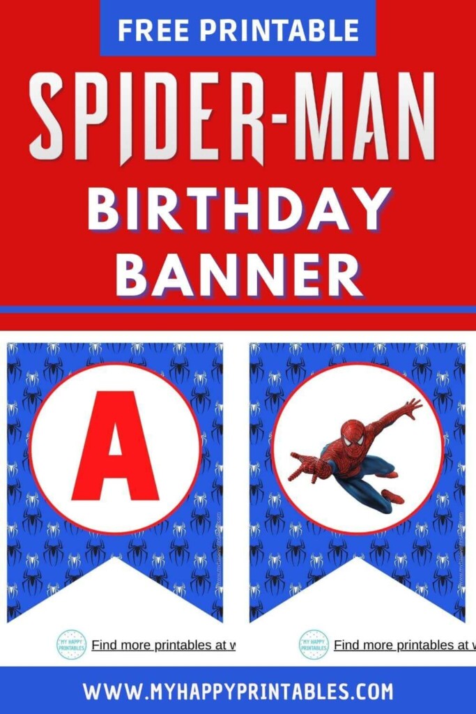 Free Printable Spiderman Alphabet Banner My Happy Printables