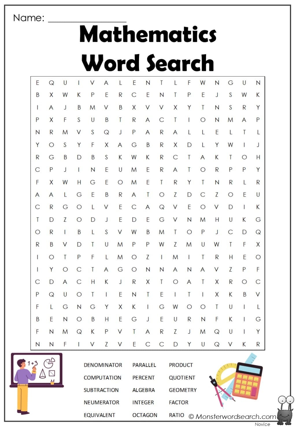 Free Printable Staar Math Word Search Word Search Maker