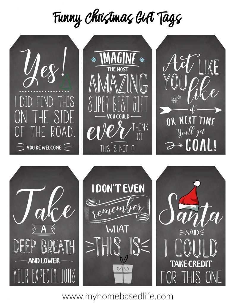 Funny Printable Christmas Gift Tags