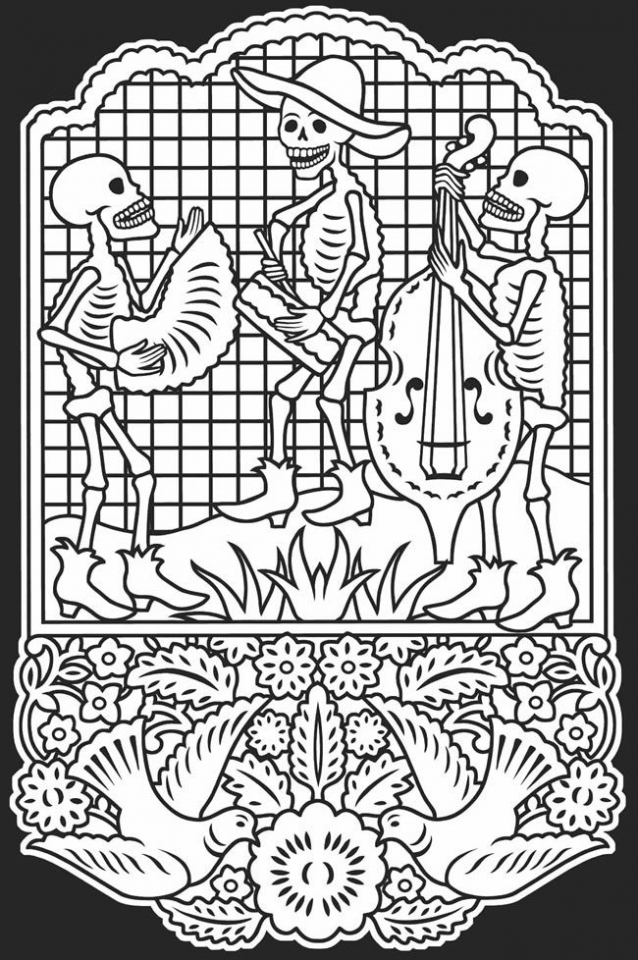 Get This Dia De Los Muertos Coloring Pages Free Printable U043e