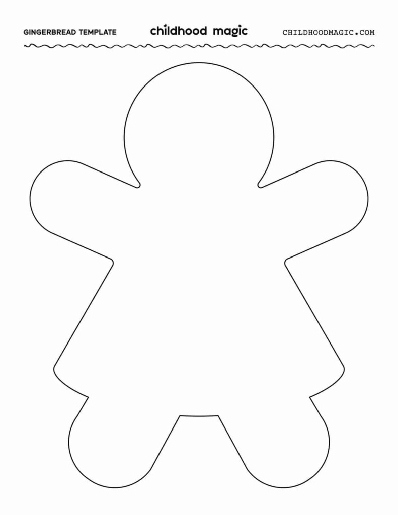 Gingerbread Man Template Free Printable Childhood Magic 