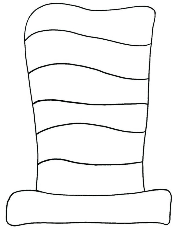 Good Dr Seuss Hat Coloring Pages With Cat In The Hat Coloring Page 