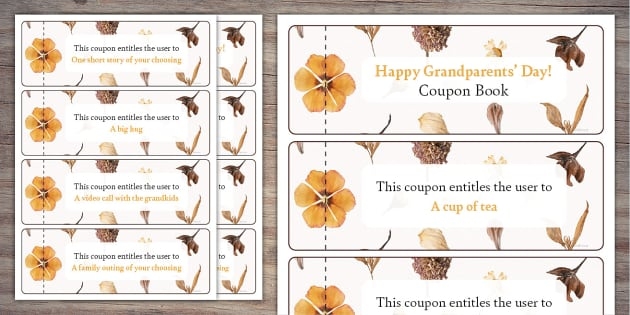 Grandparents 39 Day Printable Coupons Twinkl Party Twinkl