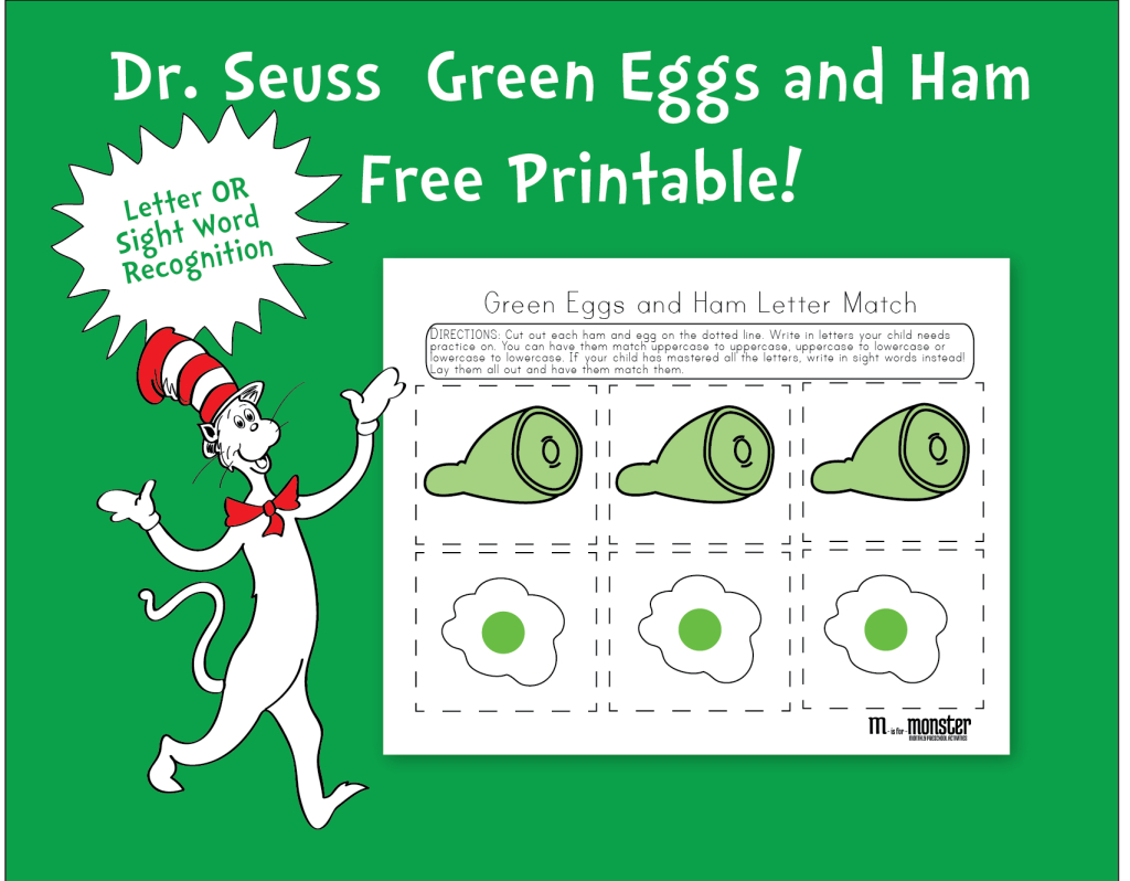 Green Eggs And Ham Free Printable Worksheets