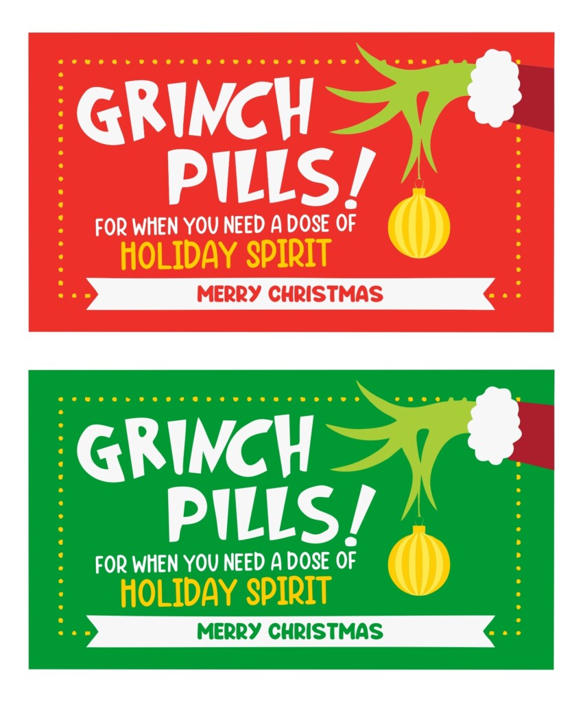Grinch Pills Pattern 10 Free PDF Printables Printablee