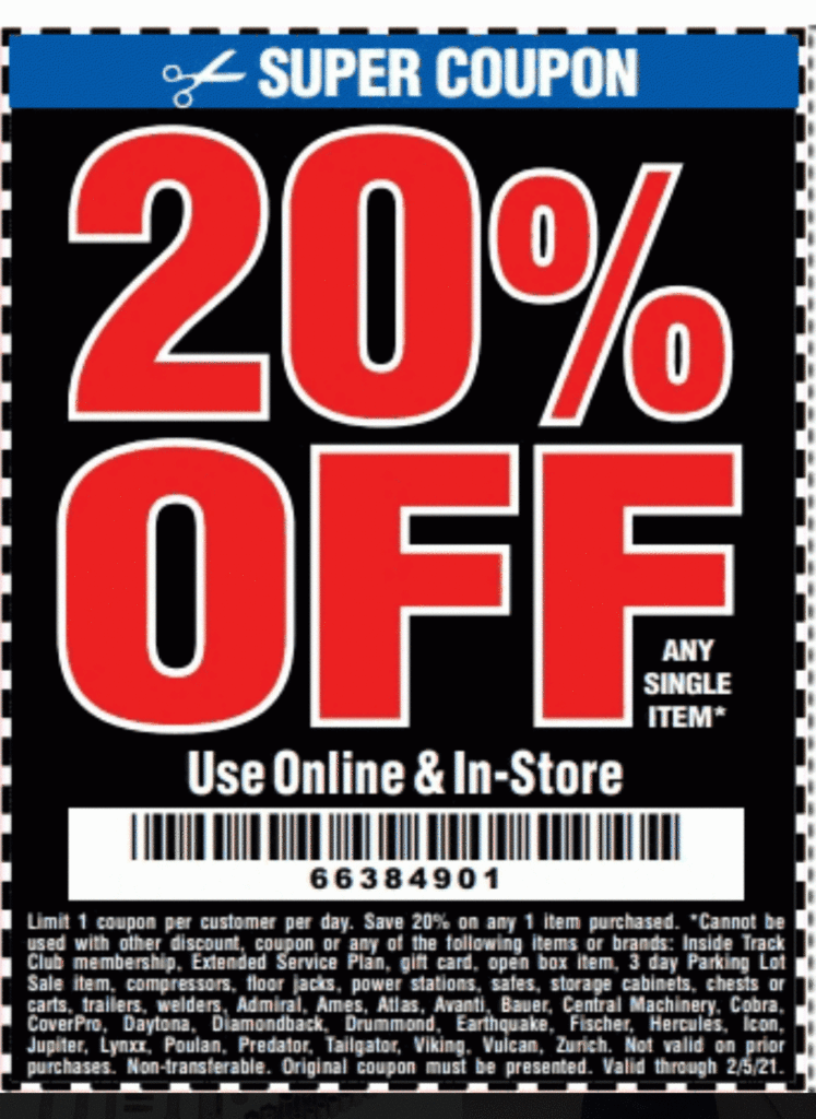 Harbor Freight No Exclusions Coupon 2025 Printable Dahlia Rose