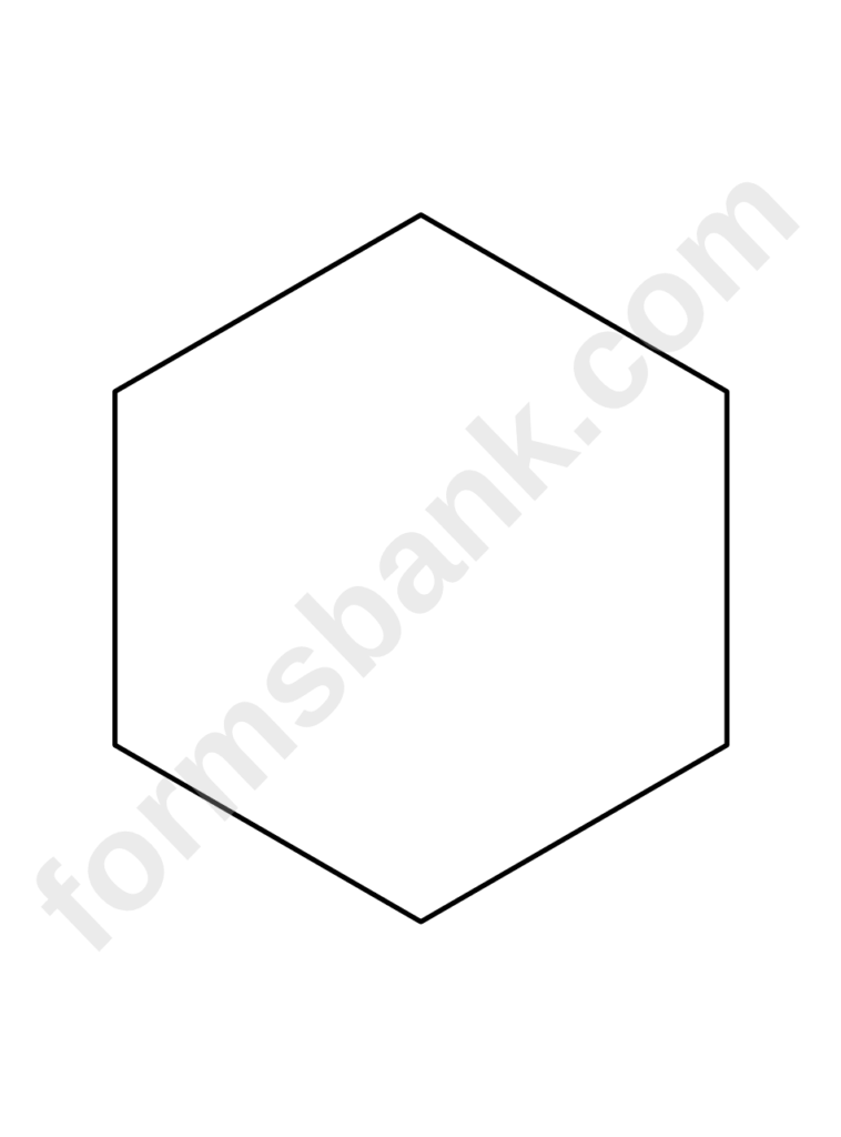 Hexagon Shape Free Printable 6 Inch Hexagon Template Printable Templates